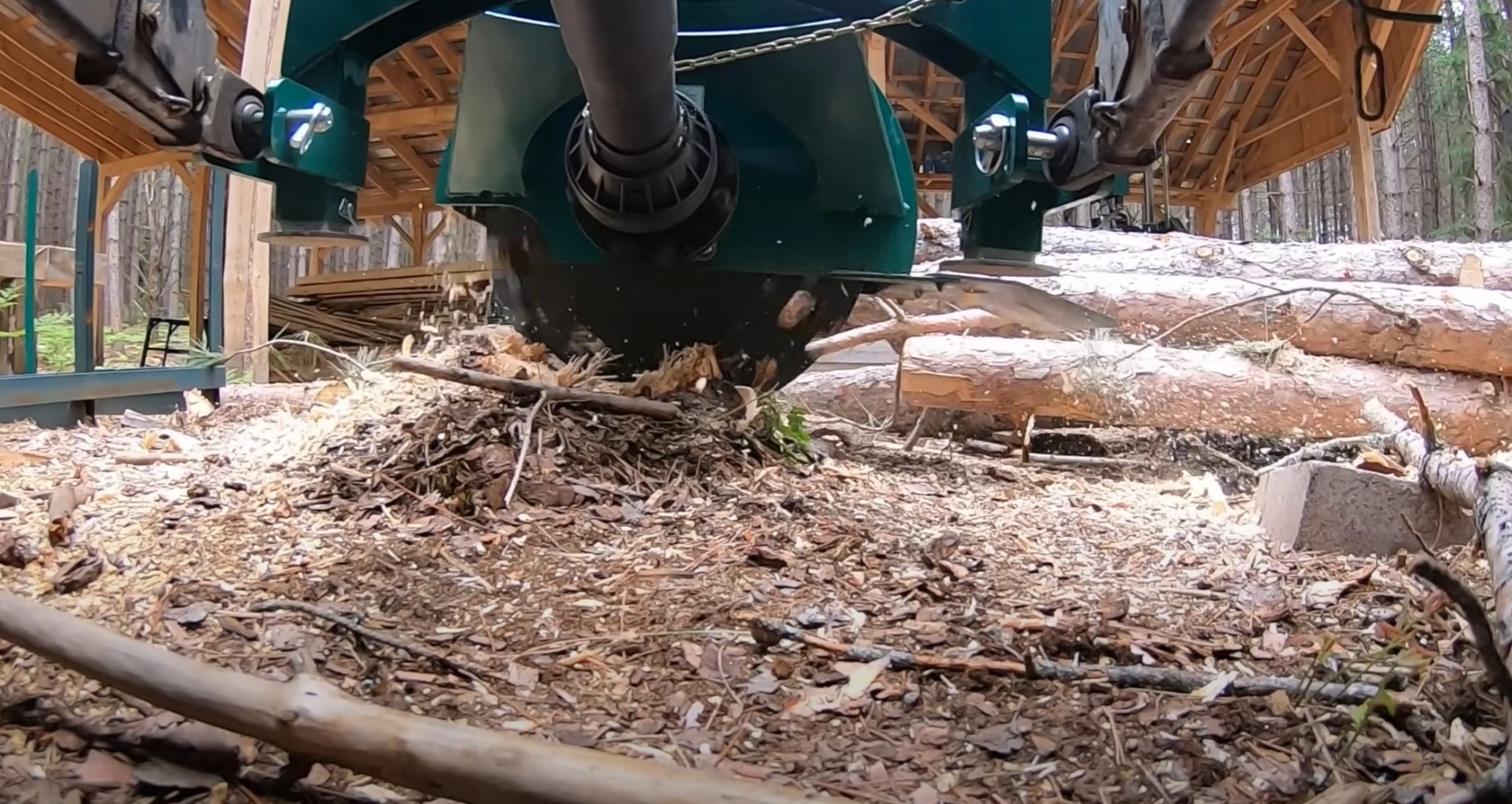 Commercial-grade tree service equipment and processing Professional tree maintenance equipment and lumber processing